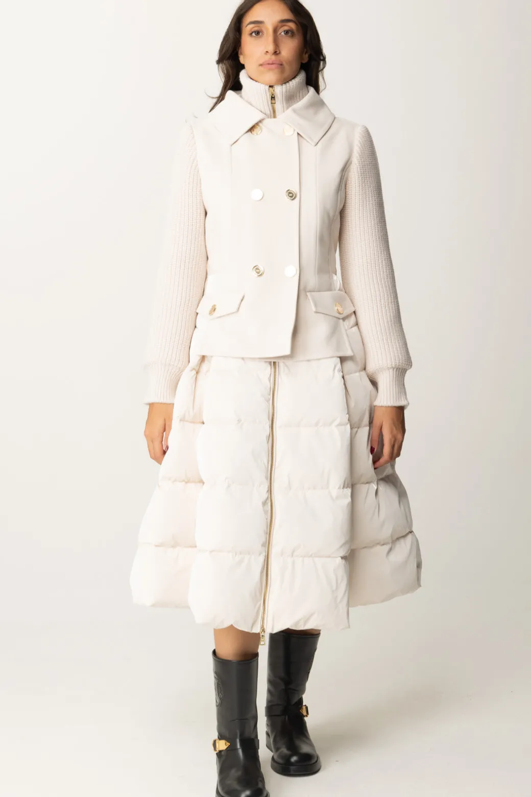 Elisabetta Franchi Piumino con Gonna a RuotaLATTICE