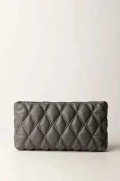 Elisabetta Franchi Pochette In Tessuto EmbossedSTEEL