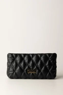Elisabetta Franchi Pochette In Tessuto EmbossedNERO