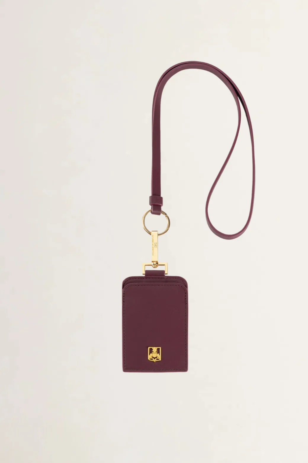 Elisabetta Franchi Porta Badge Effetto PelleROUGE NOIR