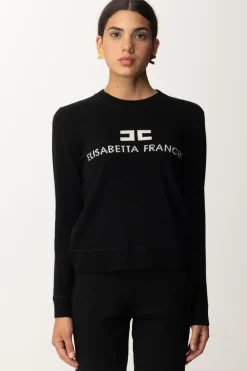 Elisabetta Franchi Pullover In Misto CashmereNERO/BURRO