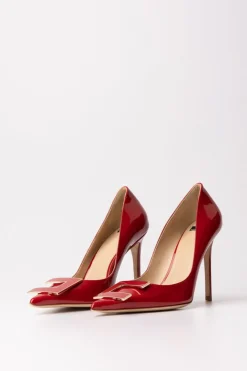 Elisabetta Franchi Pumps In Vernice con LogoRED VELVET