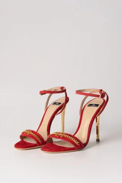 Elisabetta Franchi Sandali con MorsettoRED VELVET