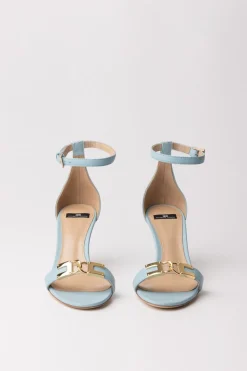 Elisabetta Franchi Sandali con Cinturino e Morsetto LogatoCARTADAZUCCHERO