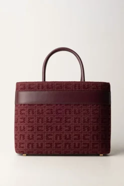 Elisabetta Franchi Shopper Grande In Tessuto Jacquard con MorsettoROUGE NOIR