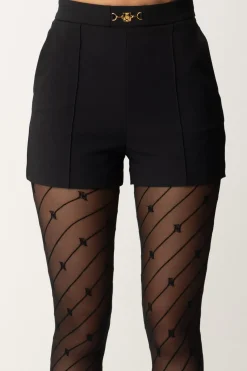 Elisabetta Franchi Shorts con MorsettoNERO