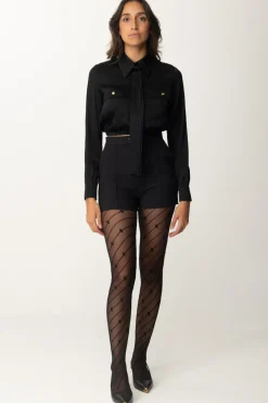 Elisabetta Franchi Shorts con MorsettoNERO