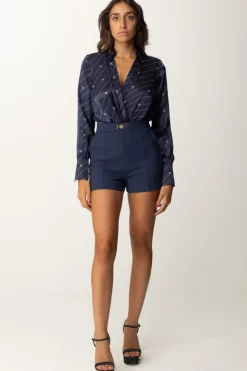 Elisabetta Franchi Shorts con MorsettoNAVY