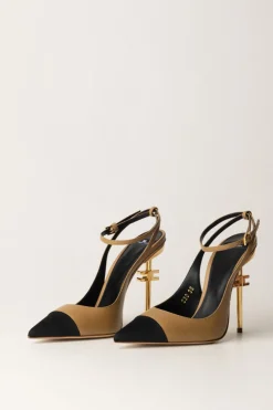 Elisabetta Franchi Slingback In NappaCAMEL/NERO