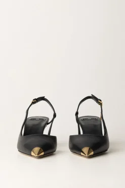 Elisabetta Franchi Slingback con Punta In MetalloNERO