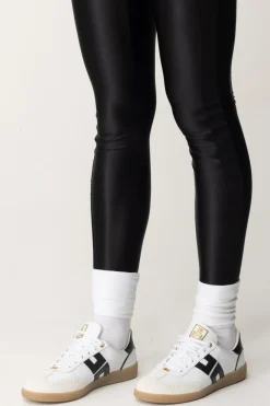 Elisabetta Franchi Sneakers In Pelle con Logo a ContrastoAVORIO/NERO