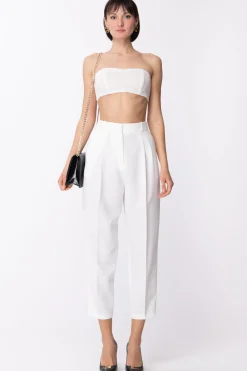 Elisabetta Franchi Top a Fascia In Full PaillettesAVORIO