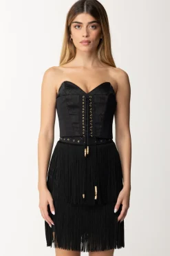 Elisabetta Franchi Top Bustier In CrêpeNERO