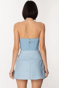 Elisabetta Franchi Top Bustier con Motivo a JourCARTADAZUCCHERO