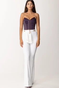 Elisabetta Franchi Top Bustier In CrêpePRUGNA