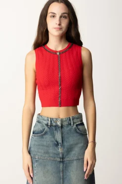 Elisabetta Franchi Top con CatenaRED PASSION