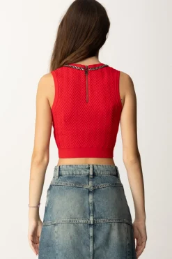 Elisabetta Franchi Top con CatenaRED PASSION