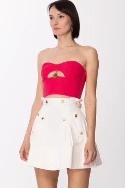 Elisabetta Franchi Top con Ciondolo MonetaFUXIA