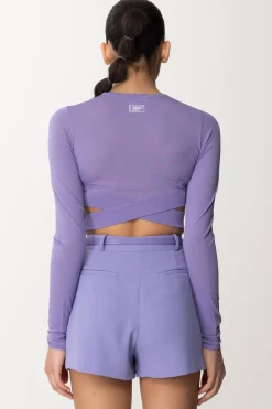 Elisabetta Franchi Top Crop In Maglia con Cut-outIRIS