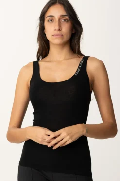 Elisabetta Franchi Top In Lana con LogoNERO