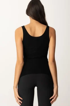 Elisabetta Franchi Top In Lana con LogoNERO