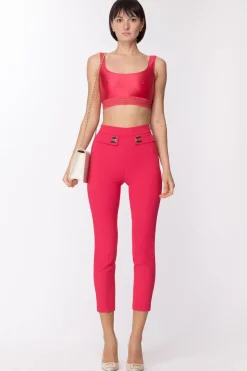 Elisabetta Franchi Top In Lycra LucidaFUXIA