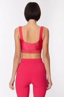 Elisabetta Franchi Top In Lycra LucidaFUXIA