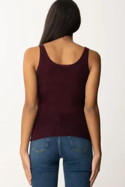 Elisabetta Franchi Top In Lana con LogoROUGE NOIR