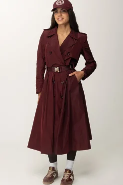 Elisabetta Franchi Trench Doppiopetto con Gonna a RuotROUGE NOIR