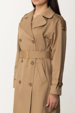 Elisabetta Franchi Trench In Cotone con Maxi CollettoTORTORA