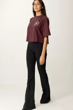 Elisabetta Franchi T-shirt Cropped con Stampa LogoROUGE NOIR