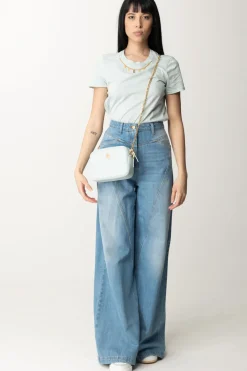 Elisabetta Franchi T-shirt con Collana con CharmsACQUA