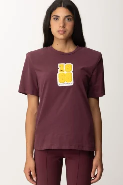 Elisabetta Franchi T-shirt con Patch 1998ROUGE NOIR