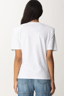 Elisabetta Franchi T-shirt con Patch 1998GESSO