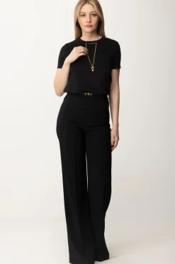 Elisabetta Franchi T-shirt con CollanaNERO