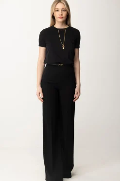 Elisabetta Franchi T-shirt con CollanaNERO