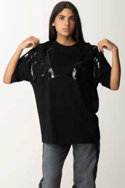 Elisabetta Franchi T-shirt Over con Maxi LogoNERO