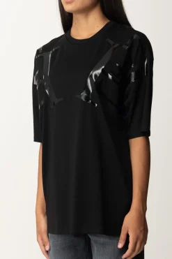 Elisabetta Franchi T-shirt Over con Maxi LogoNERO