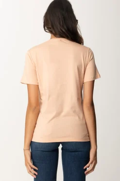 Elisabetta Franchi T-shirt con Logo In StrassPEACH ROSE
