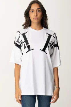 Elisabetta Franchi T-shirt Over con Maxi LogoGESSO