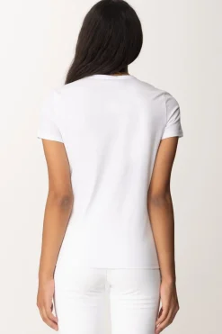 Elisabetta Franchi T-shirt In Jersey con CollanaGESSO