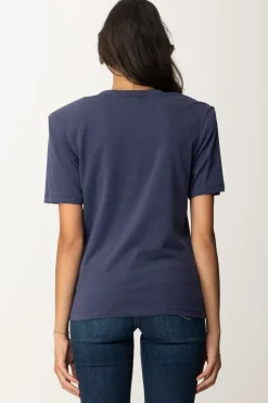 Elisabetta Franchi T-shirt con Patch 1998NAVY