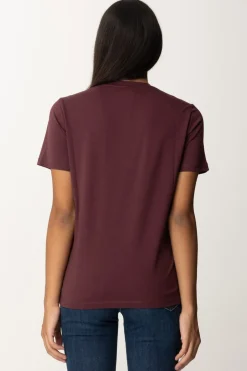 Elisabetta Franchi T-shirt con Logo In StrassROUGE NOIR