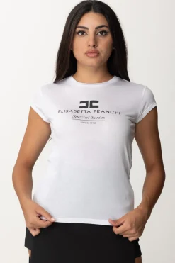 Elisabetta Franchi T-shirt In Jersey Modal con Stampa LogoGESSO