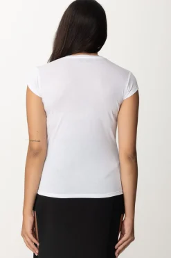 Elisabetta Franchi T-shirt In Jersey Modal con Stampa LogoGESSO