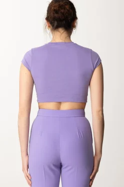 Elisabetta Franchi T-shirt Cropped con NodoIRIS
