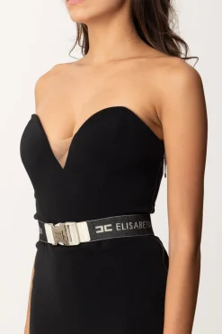 Elisabetta Franchi Tubino In Fresco Lana con CinturaNERO