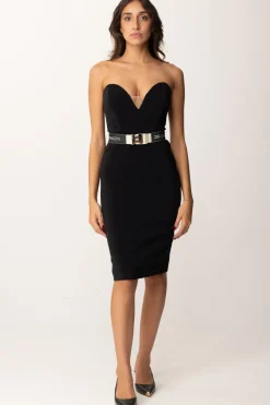 Elisabetta Franchi Tubino In Fresco Lana con CinturaNERO