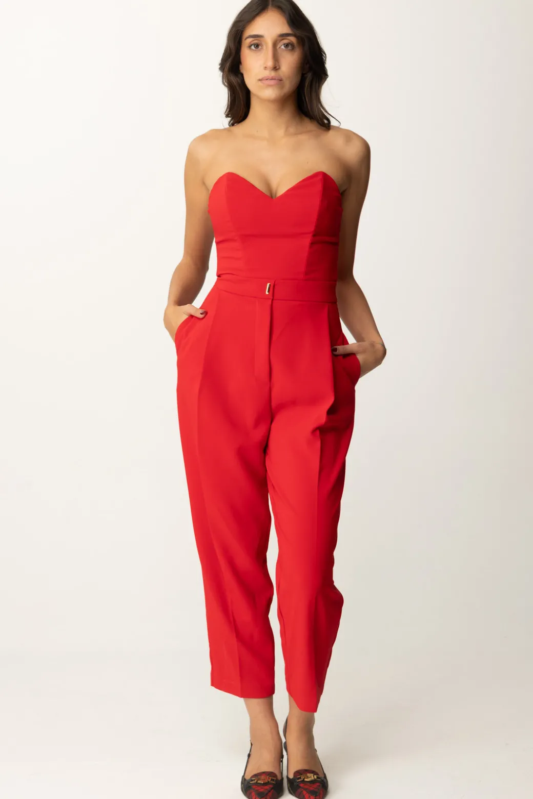 Elisabetta Franchi Tuta con Top BustierRED PASSION