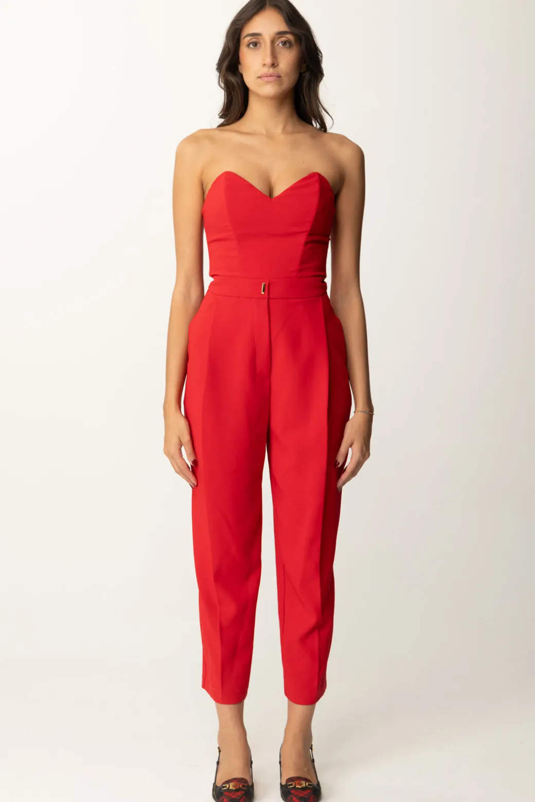 Elisabetta Franchi Tuta con Top BustierRED PASSION